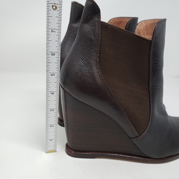 Corso Como Lexy Wedge pebbled leather booties size 11 - Picture 4 of 10